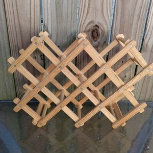 Oak wood wine rack